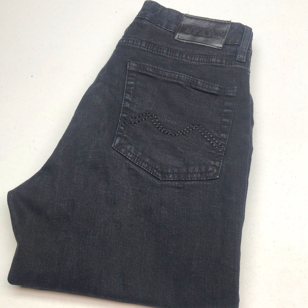 HEAVYWEIGHT MENS BLACK URBAN STAR STRAIGHT JEANS 32x33 😎
